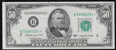 1950-C $50 *New York* Federal Reserve Note "Crisp AU Star" - Image 1 of 2