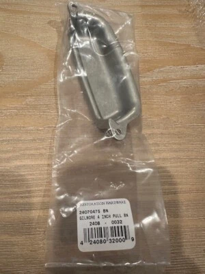 TOTALMENTE NUEVO Restauración Hardware Gilmore Tirador de Cajón 4" - BN - NÍQUEL CEPILLADO Foto 1 de 2