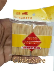 New Bamboo Toothpicks Cocktail Stick Appetizer Sticks Are Disposable - Picture 1 of 4