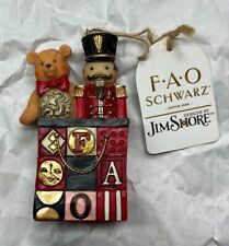 FAO Schwarz Bear Nutcracker in Gift Bag Jim Shore Heartwood Creek ornament 2022