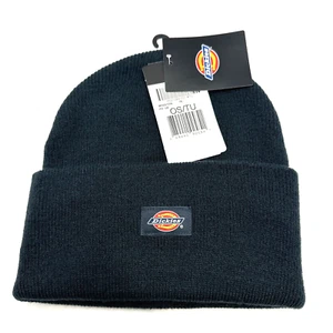 Gorro Dickies adulto unisex azul marino oscuro tejido con puños talla única para todos sombrero - Imagen 1 de 3