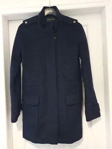 ¡Abrigo Dorothy Perkins Talla 10 Azul Marino Largo Medio Cremallera!! - Imagen 1 de 4