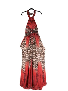 Ever Pretty Multicolor Animal Print Backless Halter top Dress Women's 10 - Picture 1 of 11