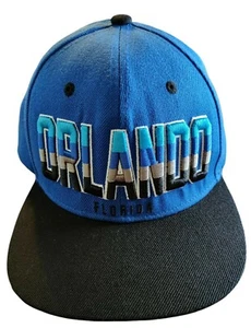 Orlando Florida Snapback Premium Cap Hat Blue Black Adjustable embroidered - Picture 1 of 5