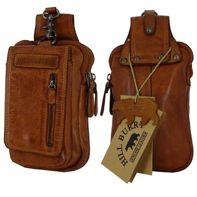 Hill Burry Bauchtasche Hüfttasche Gürteltasche Leder Männer Frauen Waschleder