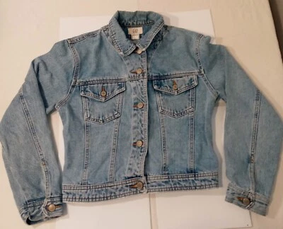 Vintage 1990's GAP Women’s Blue Denim Jacket 100% cotton Size Large - Image 1 of 4