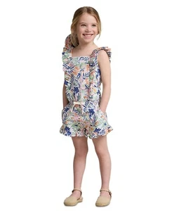 Polo Ralph Lauren Toddler and Little Girls Ruffled Cotton Romper - Size 6 - Picture 1 of 2