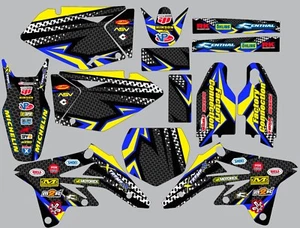 Graphic Kit for Suzuki RMZ250 RMZ 250 2007-2009 Decals Carbon fiber logo sticker - Picture 1 of 3