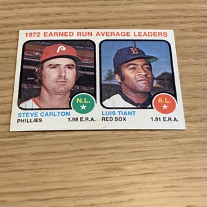 1973 Topps - League Leaders #65 Luis Tiant, Steve Carlton