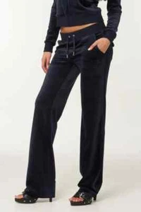 Night sky blue classic velour del ray pocketed bottoms SIZE LARGE - Picture 1 of 2