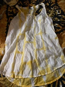 Blusa GAP Mellow Amarillo Algodón Mezcla Seda Teñida Talla L - Imagen 1 de 3
