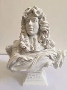 LOUIS XIV KING BUST STATUE SCULPTURE FIGURINE ROYAL HISTORY FRANCE VERSAILLES AA - Picture 1 of 5