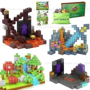 Magnetic Building Blocks Toy Children Educational Cube Magnet Construction World - Picture 1 of 29