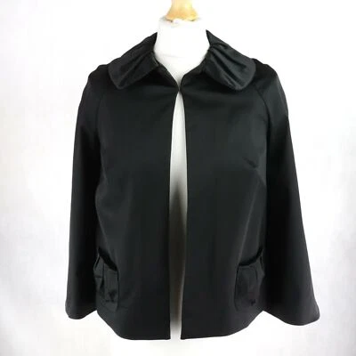 COAST Bolero Jacket Womens UK 8 Black 3/4 sleeves Shrug Dress Overcoat Wedding - Image 1 of 4