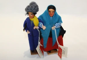 Vintage Jay of Dublin Puppen Donegal Mann & Aran Islander Frau 5 Zoll - Bild 1 von 7