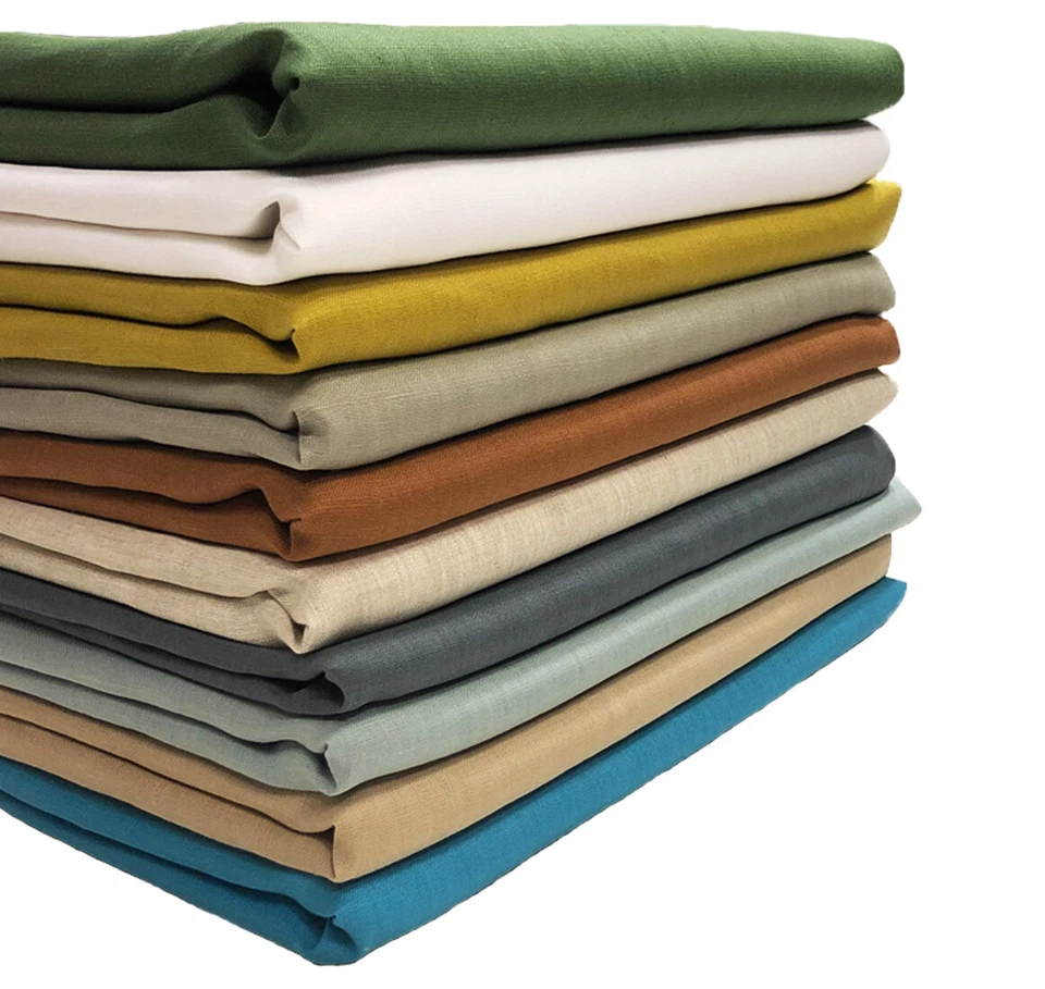 Pure Linen Natural 100% Fabric Material Flax 140cm Wide Per Meter Dressmaking - Image 1 of 1