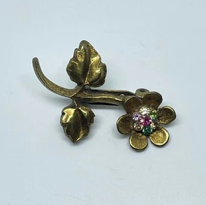 Michal Negrin Romantic hand made Crystals brooch flower made in Israel 9221 - Picture 1 of 5