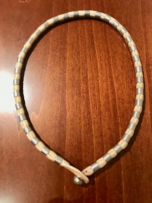 Leather and silver Made in Argentina Necklace Choker - Image 1 of 4