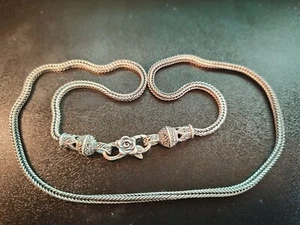 20” Sterling Boxed Wheat Marcasite Necklace - Picture 1 of 6