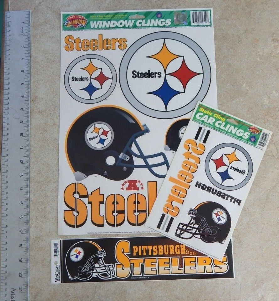 Pegatinas/pegatinas de ventana de colección que elijas PITTSBURGH STEELERS con licencia oficial de la NFL Foto 1 de 1
