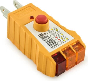 Socket Tester with GFCI Check. Receptacle Tester for Standard AC Outlets. Includ - Picture 1 of 7
