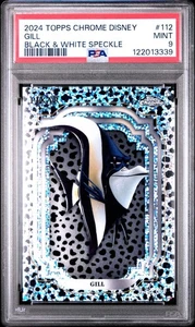 Gill 2024 Topps Cromo Disney Blanco y Negro Moteado (Dalmacia) /101 PSA Como Nuevo 9! - Imagen 1 de 2
