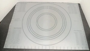Tappetino da forno in silicone 24x18 impasto rolling pad pesi equivalenti guide Temps USA - Foto 1 di 10