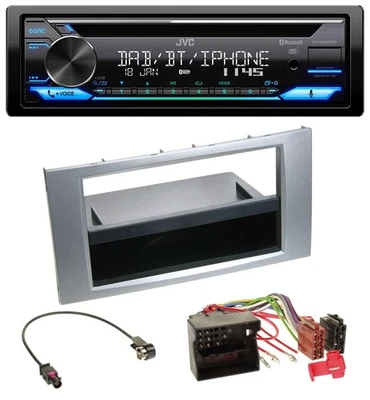 JVC Bluetooth MP3 USB DAB CD Autoradio für Ford Fiesta Focus 2004-2008 silber - Bild 1 von 4