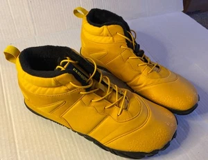 Barefoot Boots Yellow Wide Toe Box Waterproof Men 8.5 Women 10 Trainers Hiking - Picture 1 of 8