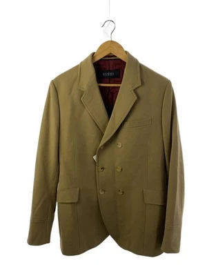 Gucci Double-Breast Blazer Jacket 50/XL Men's size Beige Red Wool Half Coat - Image 1 of 4