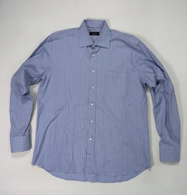 Canali Men's 42 16.5 Blue White Button Shirt Business Modern Luxury Office - Image 1 of 4