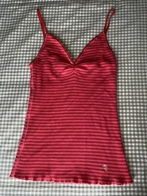 Camiseta sin mangas Victorias Secret grande a rayas rosas y rojas Foto 1 de 4