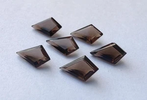 Natural Smoky Quartz Kite Faceted Cut Stones Healing Crystals For Jewelry Making - Picture 1 of 10