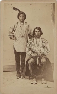 Identifizierter Winnebago CDV Lone Bull & Scatter Jackson Bros Omaha um 1870 - Bild 1 von 4