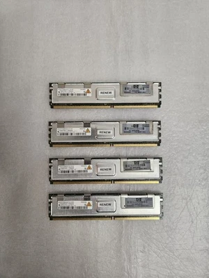 8GB TOTAL, 2gb X 4, Qimonda 2RX4 PC2-5300F-555-11-H0 DDR2 HYS72T256420EFA - Image 1 of 3
