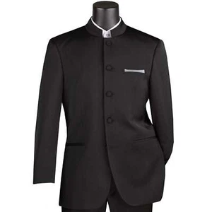 VINCI Men's 5-Button Classic-Fit Banded Collar Tuxedo - 36S-56L, 5 Colors - NEW - Picture 1 of 23