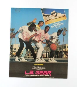 1987 LA Gear Sneaker Print Ad - Basketball Street Slammers Schuhe - Bild 1 von 1