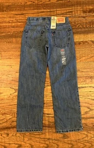 Levis 550 Boys Relaxed Fit Tapered Leg Blue Jeans Size 12 (26×26) Denim NEW - Picture 1 of 9