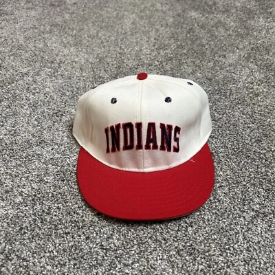 Vintage Cleveland Indians Arch Script Pro Line Fitted Hat Size 7 3/8 Made In USA - Image 1 of 4