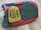 Vintage Blue Red Yellow Gym Carry-on Duffel Sport Color Block Movie Play prop