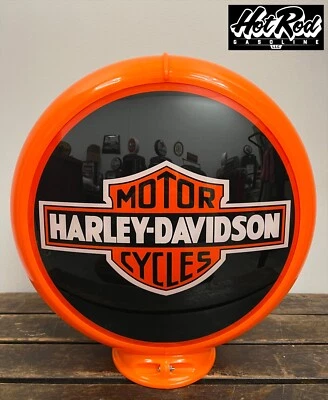 HARLEY DAVIDSON MOTOCICLETAS Reproducción 13.5" Bomba de Gas Globo - (Cuerpo Naranja) Foto 1 de 3