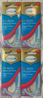 Protectores de talón de gel invisible Amope® GelActiv (lote de 4 paquetes - 1 par por paquete) Foto 1 de 4