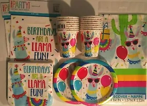 LLAMA Party Birthday Party Supply Set Pack Decoration Kit w/ Loot Bags - Picture 1 of 6