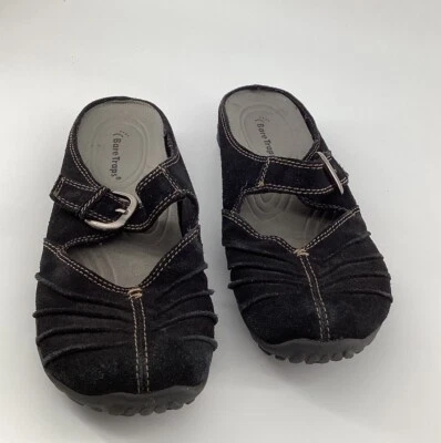 Mules sin cordones Baretraps para mujer Tammy de cuero negro Mary Janes talla 7,5 leer Foto 1 de 4