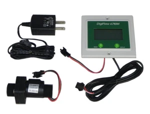 Panel 1/2" Digiflow 6710M-44TM medidor de flujo digital contar galones GPM 115V cable - Imagen 1 de 1