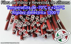 FUNDAS FIBRA DE VIDRIO SILICONA aislamiento eléctrico y resistencia temperaturas - Imagen 1 de 2