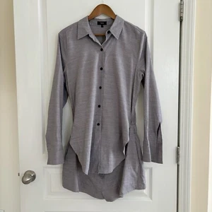 Theory Renay Romper 10 Lavender Melange Eco Sharkskin NWT - Picture 1 of 8