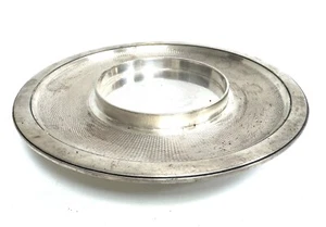 Wunderschöner CHRISTOFLE Flaschenuntersetzer aus versilbertem guillochiertem Metall - 19 cm - Bild 1 von 5