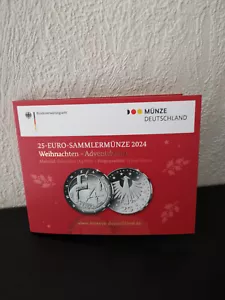 BRD 25 Euro 2024 PP, Serie Weihnachten: "Adventskranz", Silber 999,9 - Bild 1 von 3