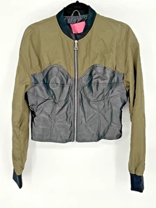 Giacca Moto Azalea Wang Ecopelle Dettaglio Corsetto Pannello Ritagliato 2X Plus - Foto 1 di 12